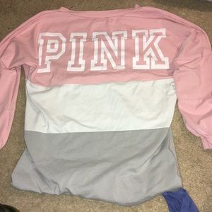 pink sweatshirt